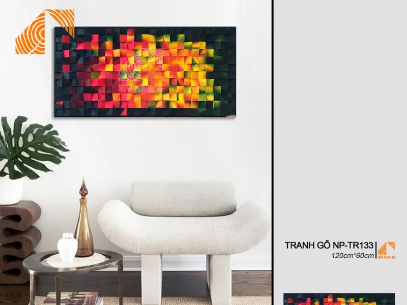 Tranh gỗ ghép MOSAIC 120cm x 60cm NP-TR133