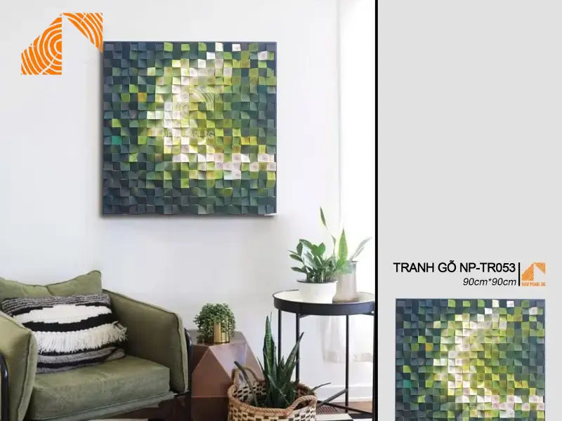 Cách phối hợp tranh gỗ mosaic với không gian khách sạn