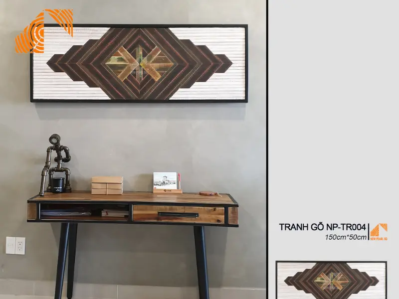 Cách chọn tranh gỗ mosaic treo sau ghế sofa