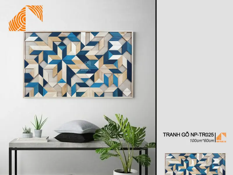 Tranh gỗ ghép MOSAIC 100cm x60cm NP-TR025