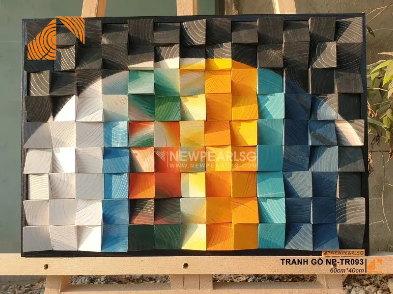 Tranh gỗ ghép MOSAIC 60cm x 40cm NP-TR093