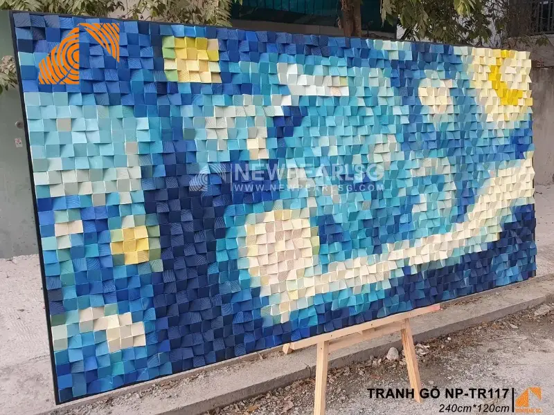 Vị trí treo tranh gỗ mosaic trong phòng ngủ