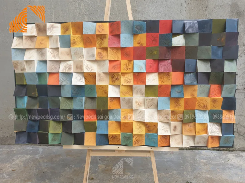 Tranh gỗ ghép MOSAIC 140cm x 80cm NP-TR071