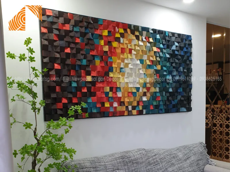 Tranh gỗ ghép MOSAIC 200cm x 100cm NP-TR082