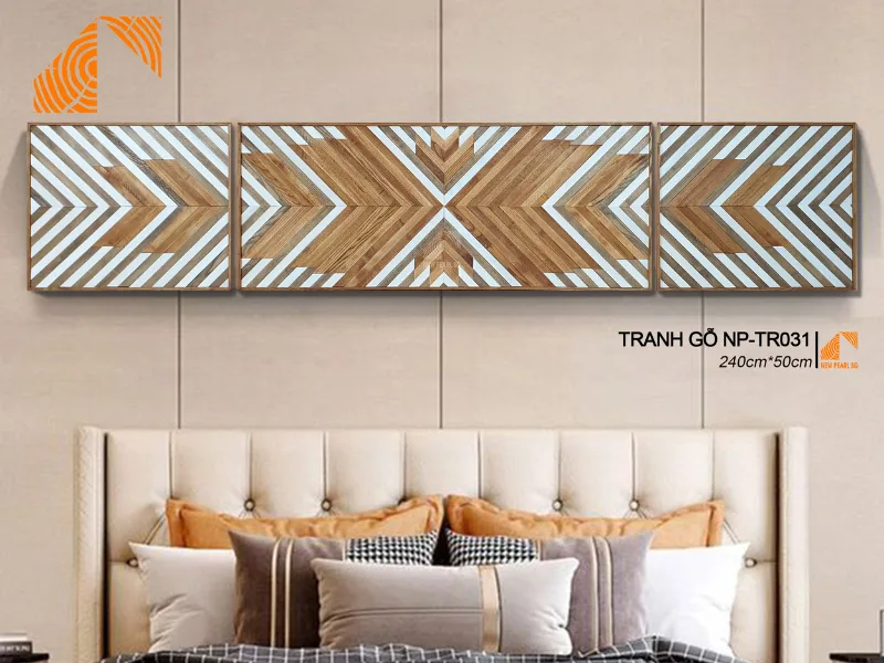 Tranh gỗ ghép MOSAIC 240cm x50cm NP-TR031