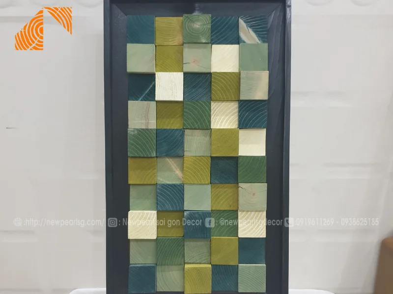 tranh gỗ 3D Mosaic nghệ thuật 