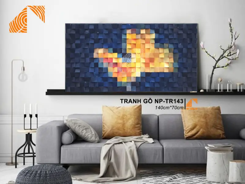 Tranh gỗ ghép MOSAIC 140cm x 70cm NP-TR143