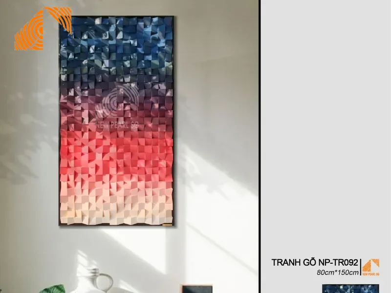 tranh gỗ mosaic nghệ thuật phong cách hiện đại 