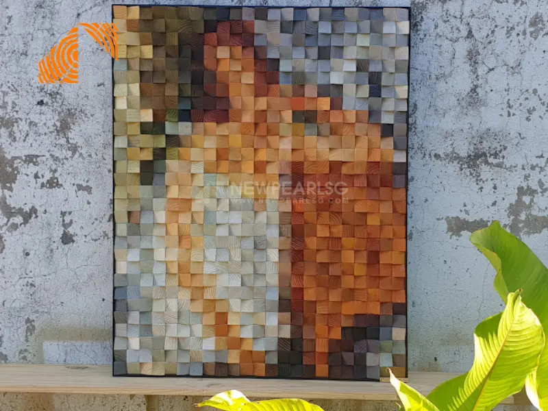 Quy trình sản xuất tranh ghép thủ công mosaic 210cm x 110cm