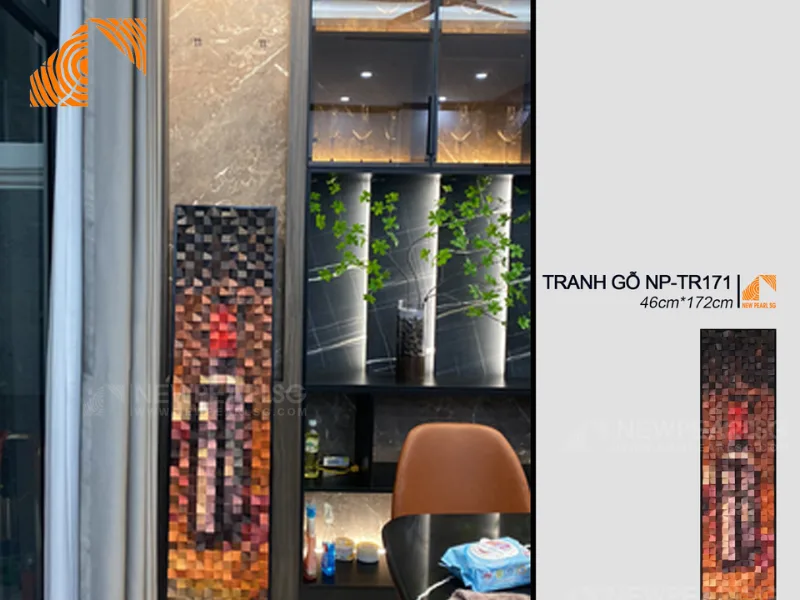 Tranh gỗ ghép MOSAIC 46cm x 172cm NP-TR171