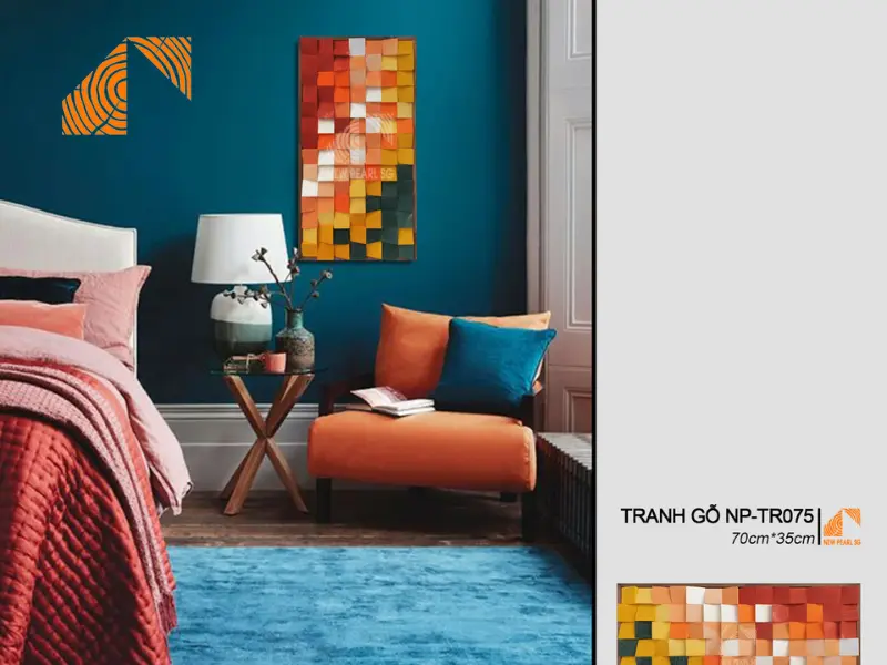 Tranh gỗ ghép MOSAIC 70cm x35cm NP-TR075