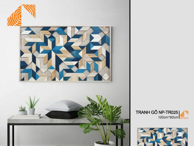 Tranh gỗ ghép MOSAIC 180cm x 60cm NP-TR452