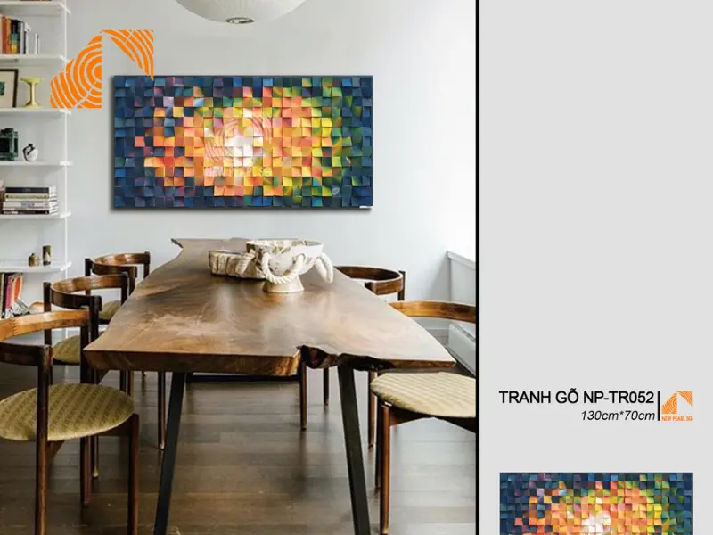 Tranh gỗ ghép MOSAIC 130cm x 70cm NP-TR052