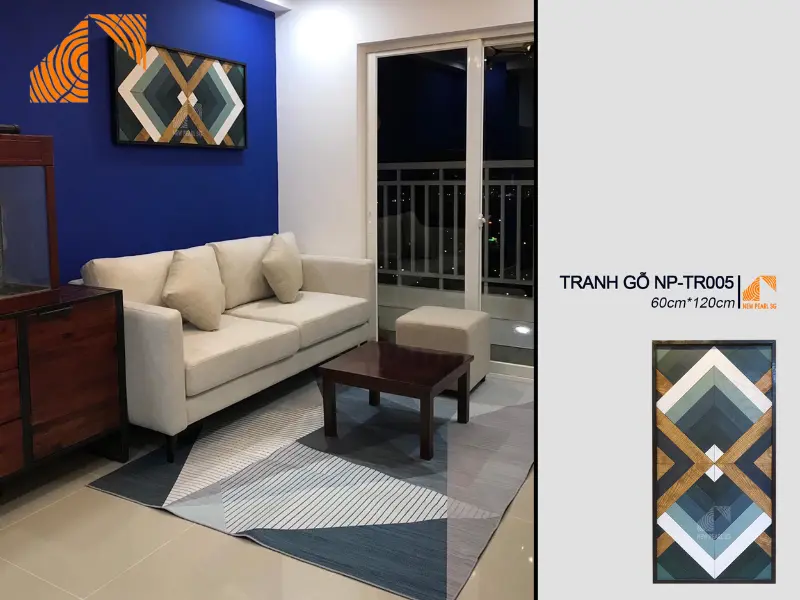 Tranh gỗ ghép MOSAIC 60cm x120cm NP-TR005