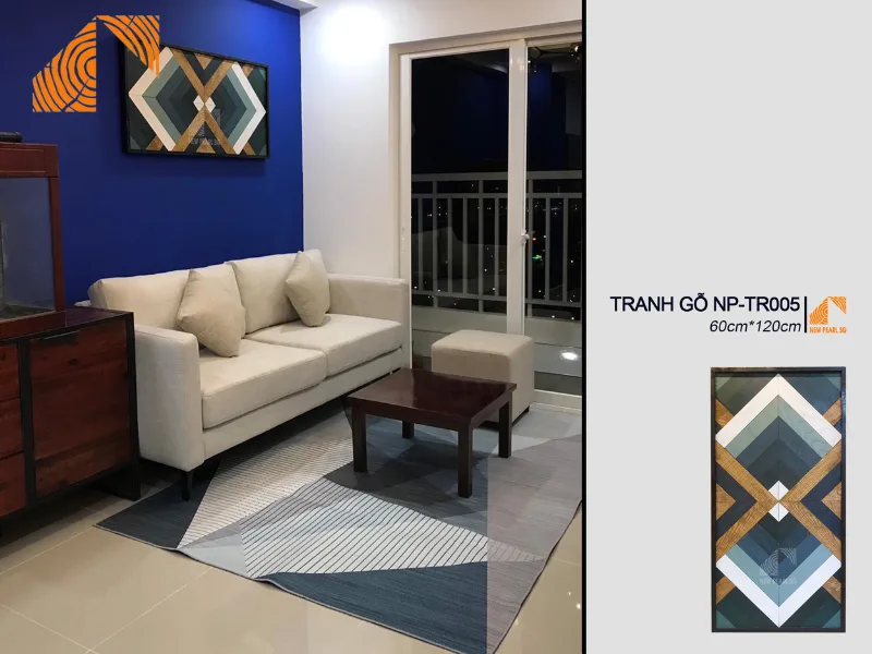 Tranh gỗ ghép MOSAIC 60cm x120cm NP-TR005