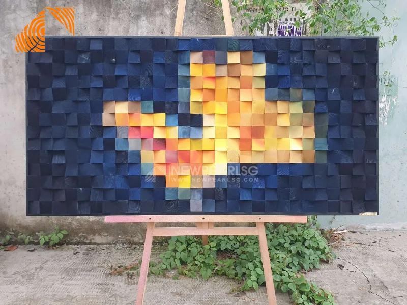 tranh gỗ 3D Mosaic nghệ thuật 