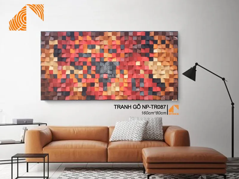 ưu điểm tranh gỗ Mosaic nghệ thuật treo phòng khách