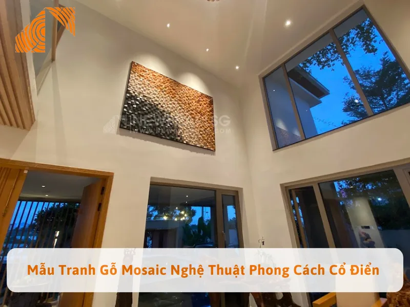 Mẫu Tranh Gỗ Mosaic Nghệ Thuật Phong Cách Cổ Điển 