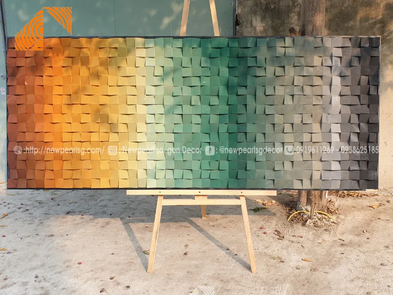 chủ đề tranh gỗ mosaic nghệ thuật treo phòng khách 